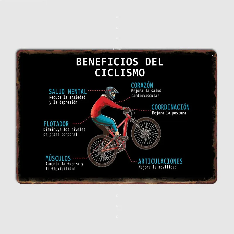 Mountain Biking Benefits - ركوب الدراجات بينيفيتس ملصق ركوب الدراجات