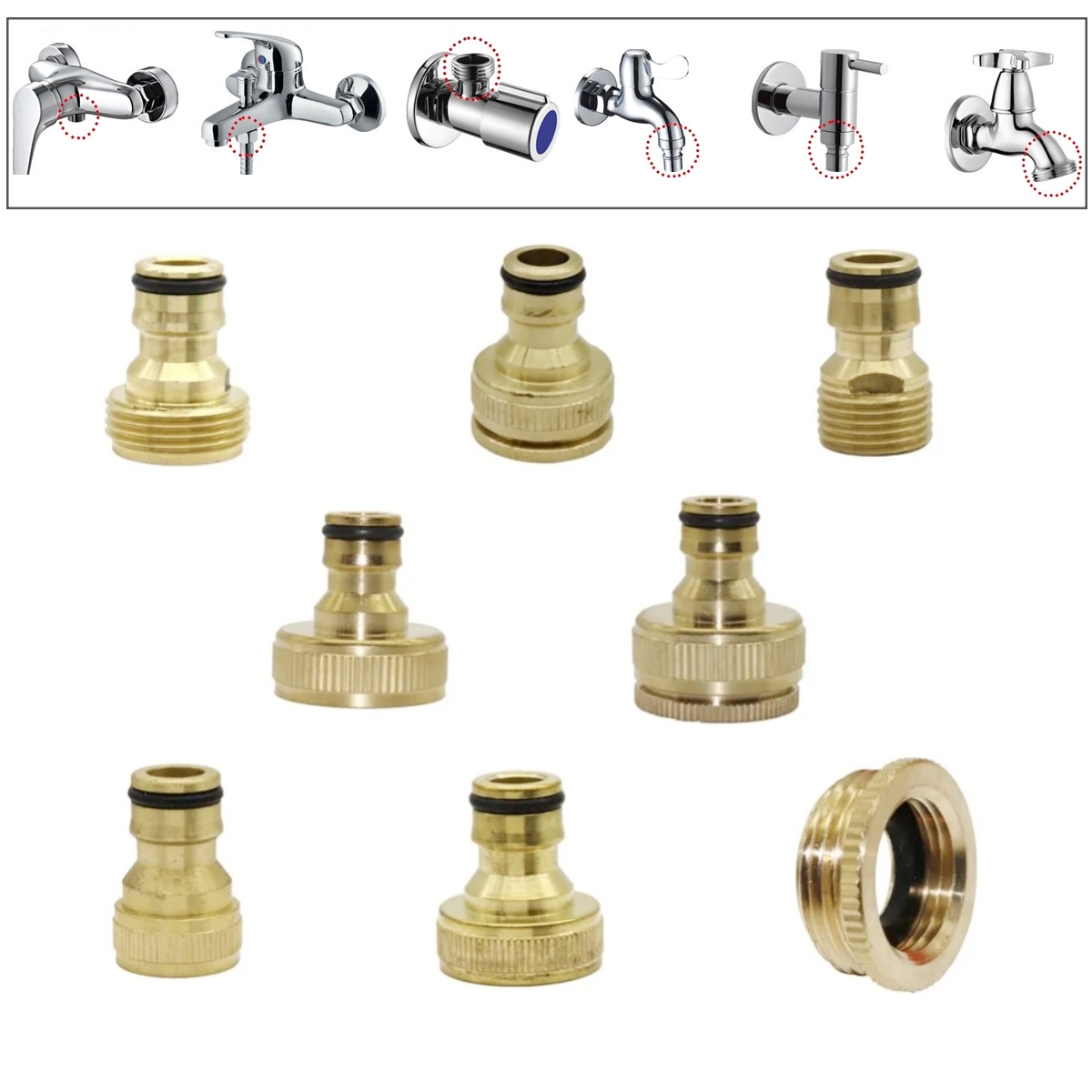 Spoke Nipple Brass - موصل صنبور نحاسي سريع ملولب ،