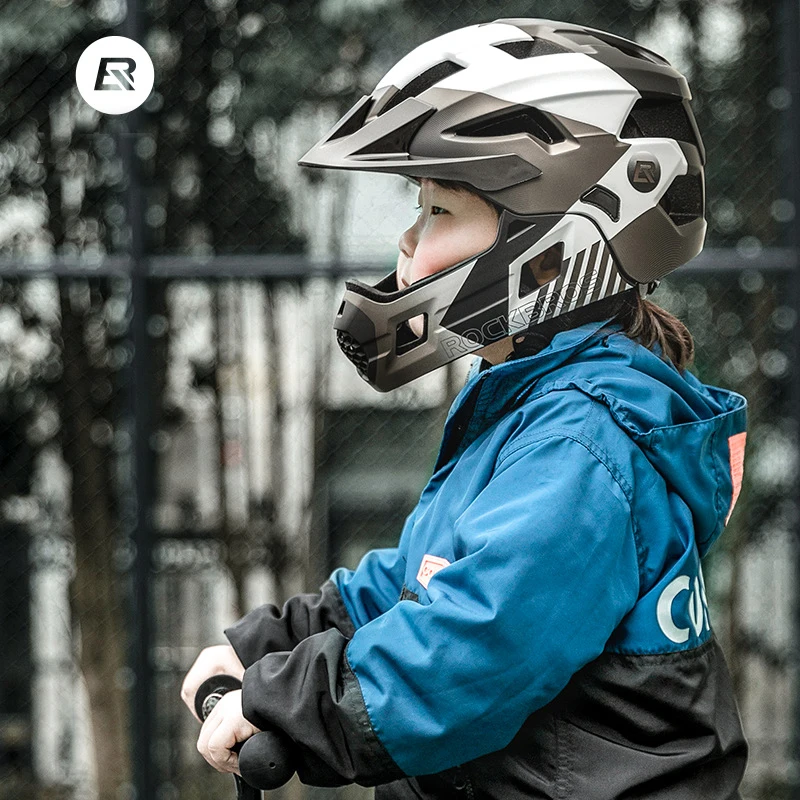 Mountain Biking Full Face Helmet - خوذة دراجات ROCKBROS للأطفال قابلة للفصل