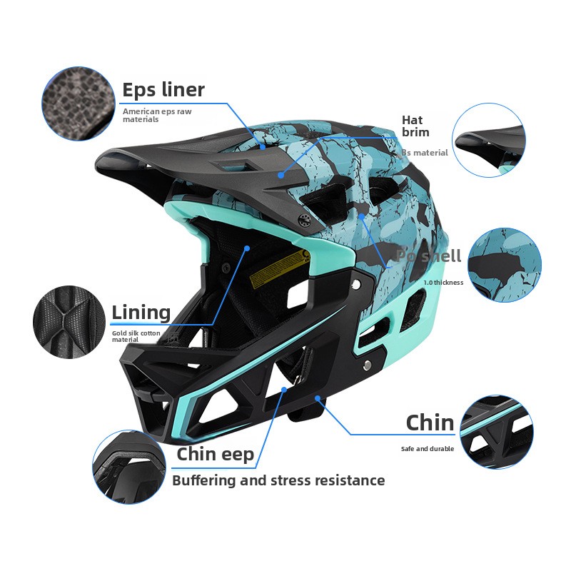 خوذة دراجات هوائية للبالغين لل - مراجعة Mountain Biking Full Face Helmet وسعره