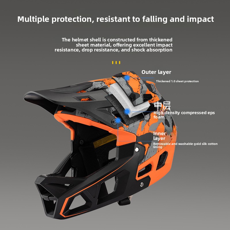 خوذة دراجات هوائية للبالغين لل - مراجعة Mountain Biking Full Face Helmet وسعره