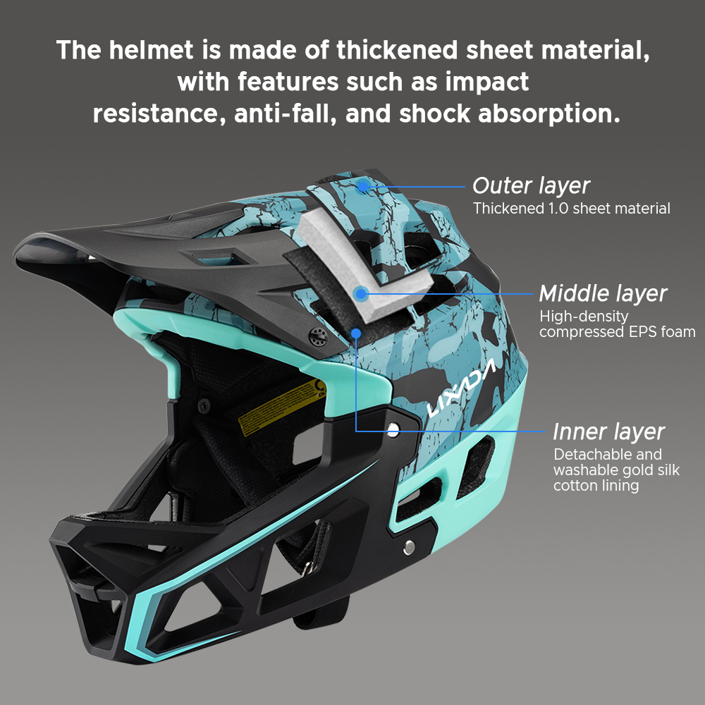 خوذة الدراجة الجبلية كاملة الو - مراجعة Mountain Biking Full Face Helmet وسعره