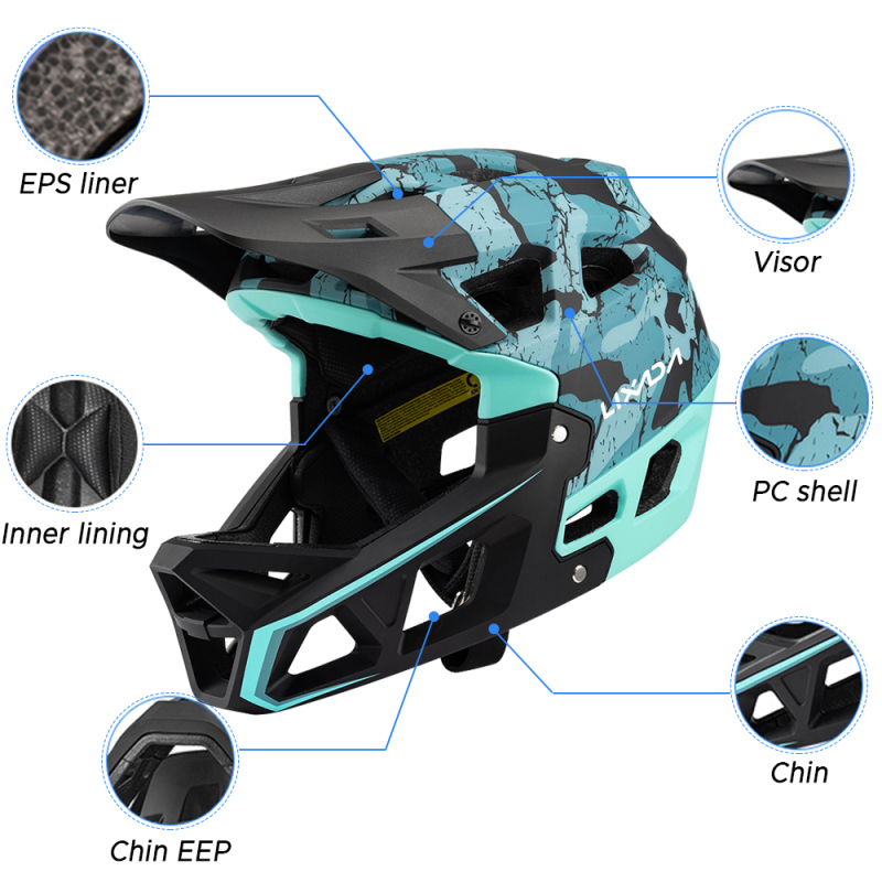 خوذة الدراجة الجبلية للوجه الك - مراجعة Mountain Biking Full Face Helmet وسعره