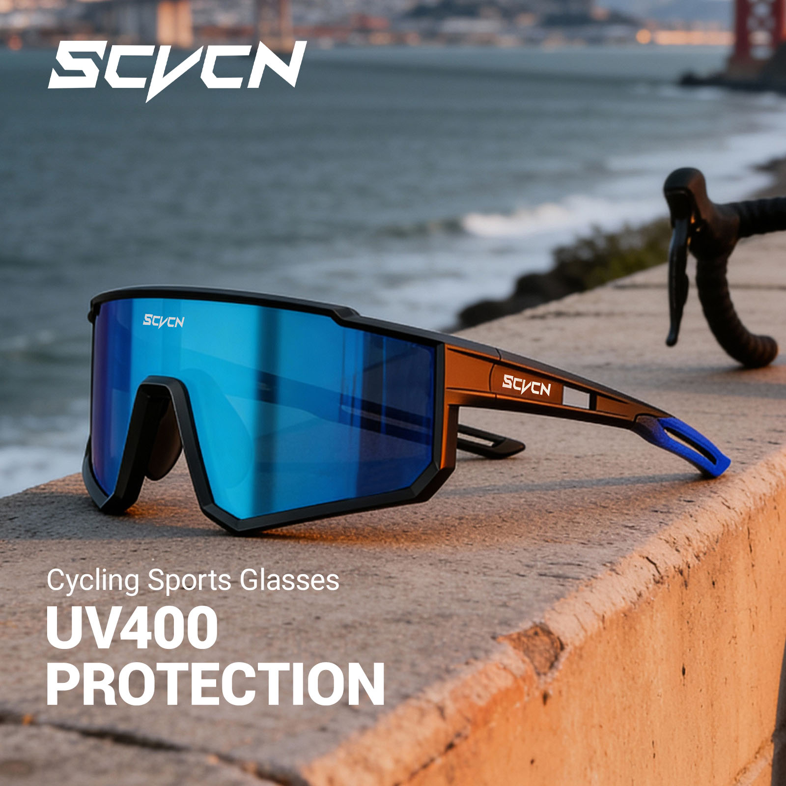 نظارات SCVCN UV400 HD للتنزه و - مراجعة Mountain Biking Sunglasses وسعره