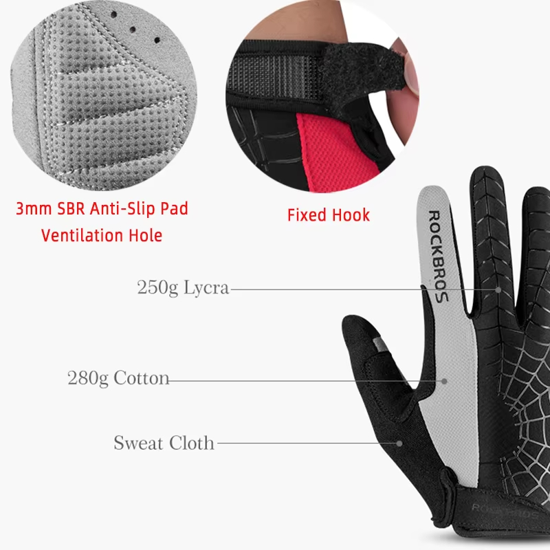 ROCKBROS الربيع قفازات ركوب ال - مراجعة Mountain Biking Gear For Men وسعره