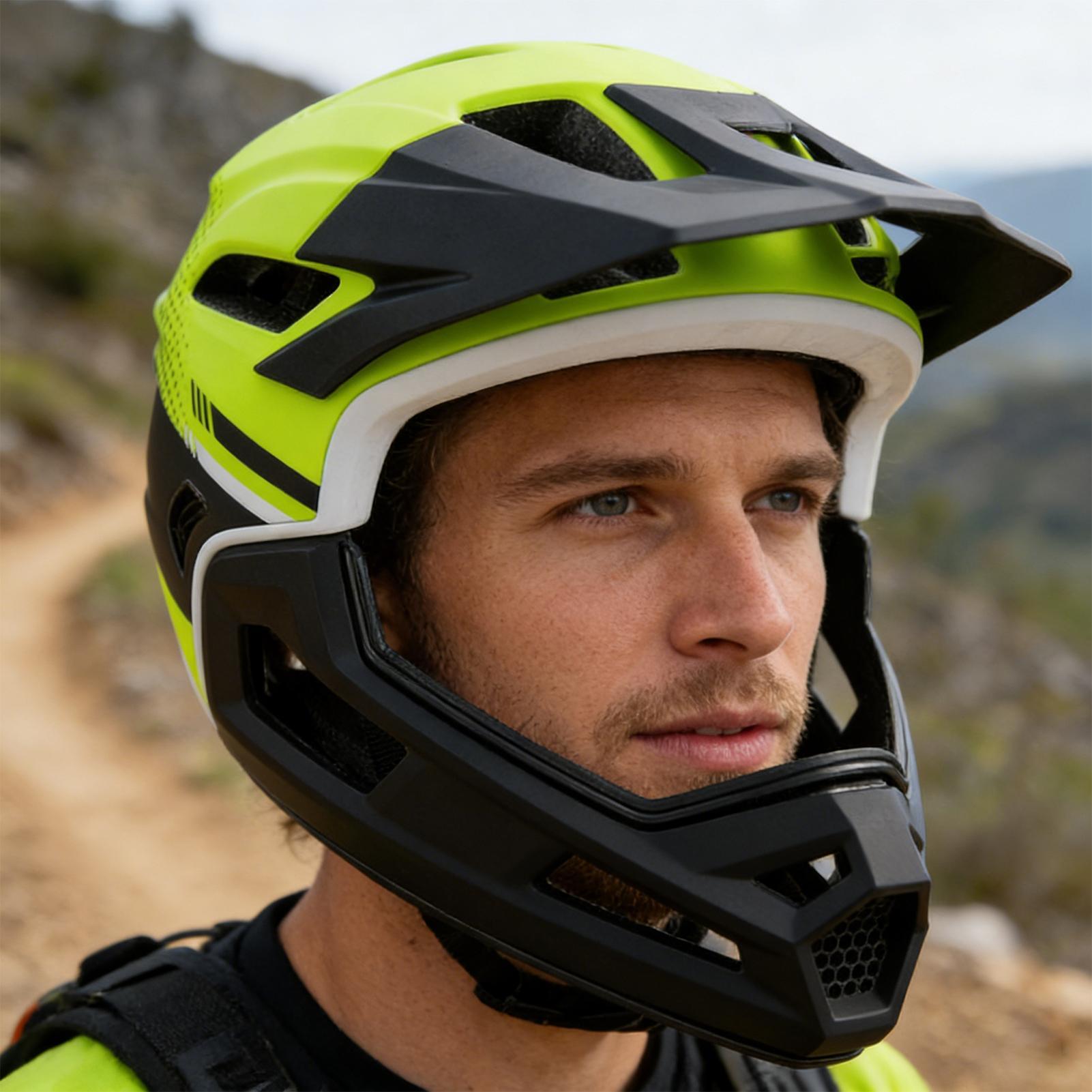 دراجة هوائية جبلية خوذة لكامل  - مراجعة Mountain Biking Full Face Helmet وسعره
