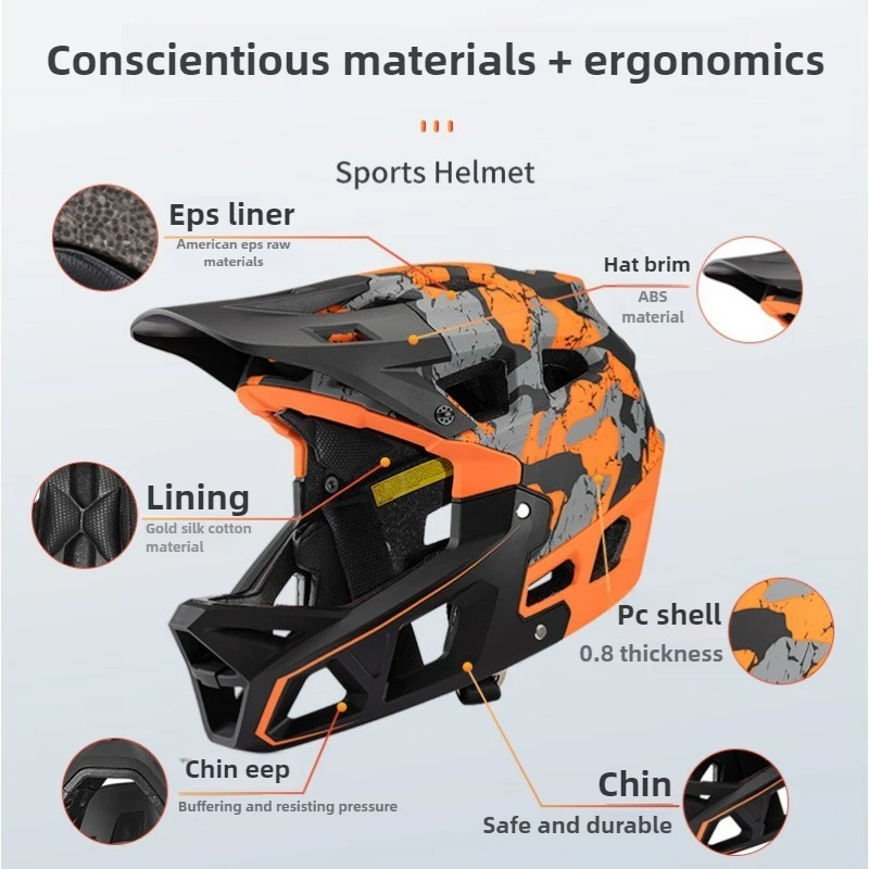 خوذة دراجات هوائية جديدة للبال - مراجعة Mountain Biking Full Face Helmet وسعره