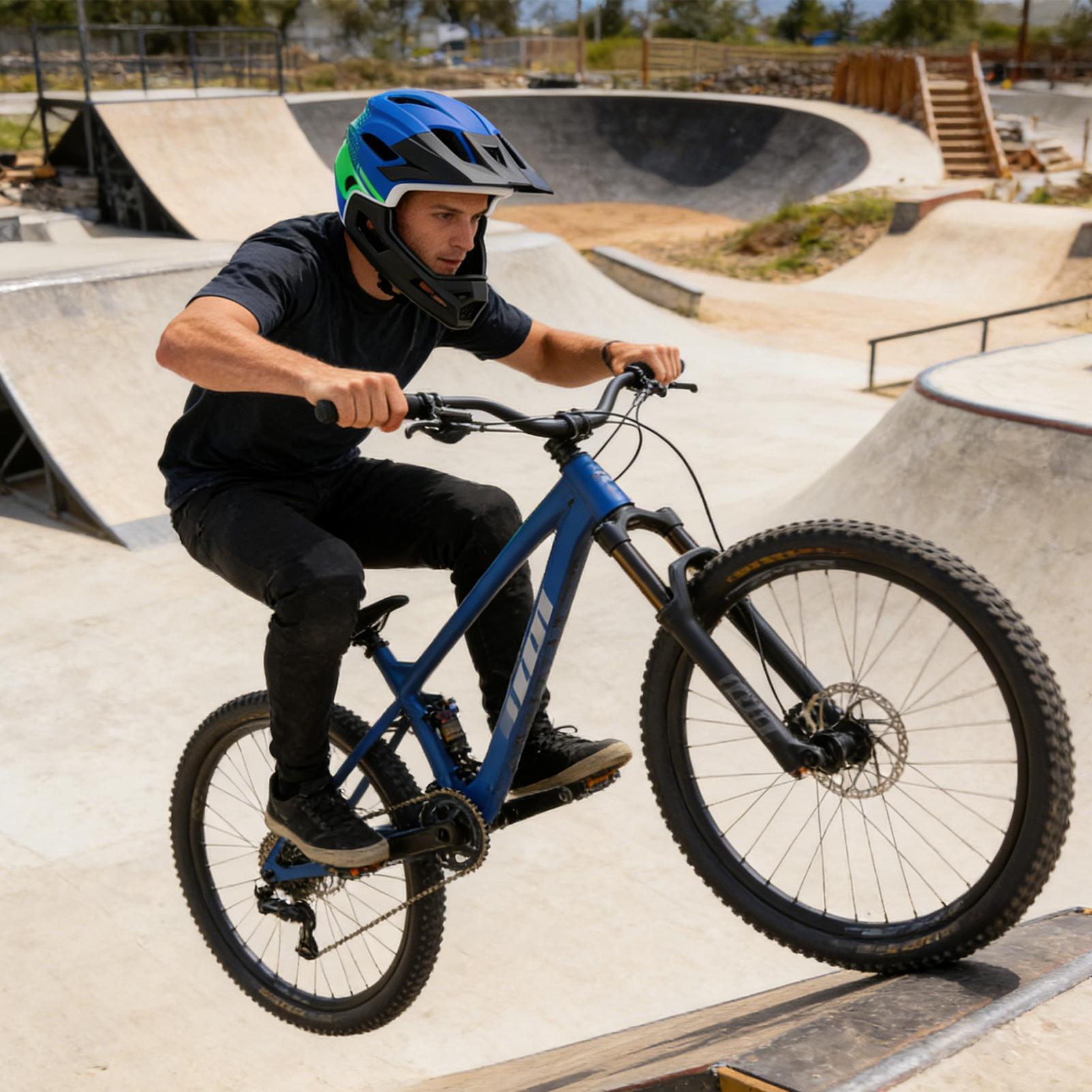 خوذة دراجة كاملة الوجه لركوب ا - مراجعة Mountain Biking Full Face Helmet وسعره